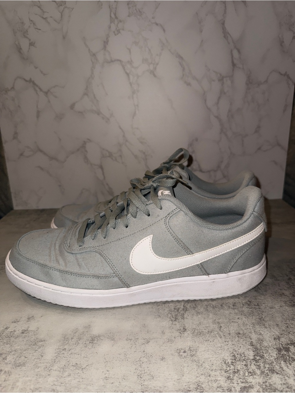 Nike Men's Court Vision CNVS Low Top Sneakers Gray/White